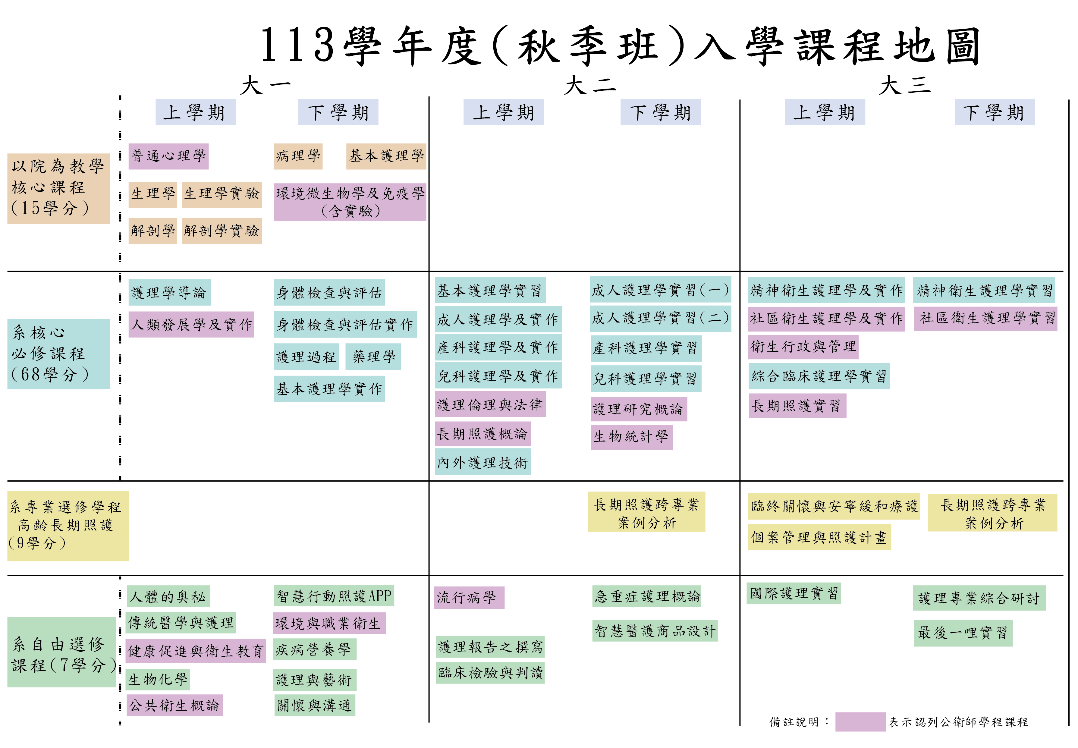 113入學後護系課程地圖(精簡版)